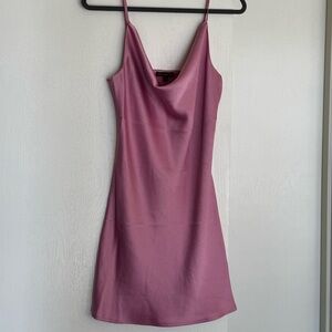 Pink Silky Textured Dress